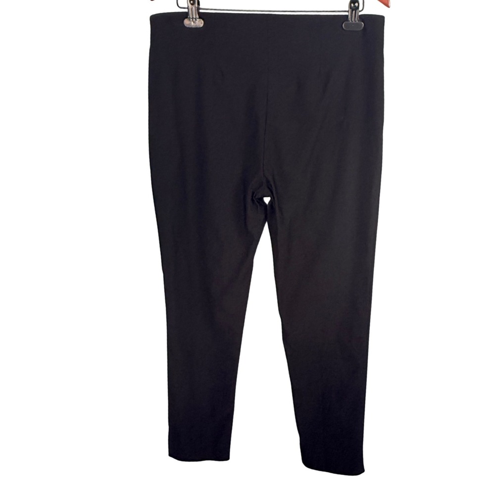 Chico's So Slimming Ankle Pants Black Stretch Pull On Front Seam Trousers Size 1